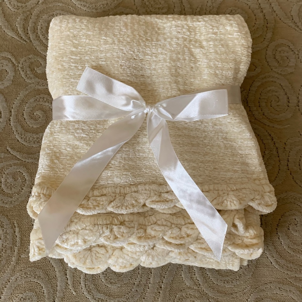 First Impressions Cream Throw Blanket